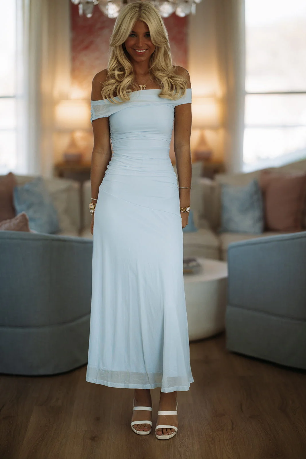 I'll Be There Maxi Dress - Light Blue - Image 2