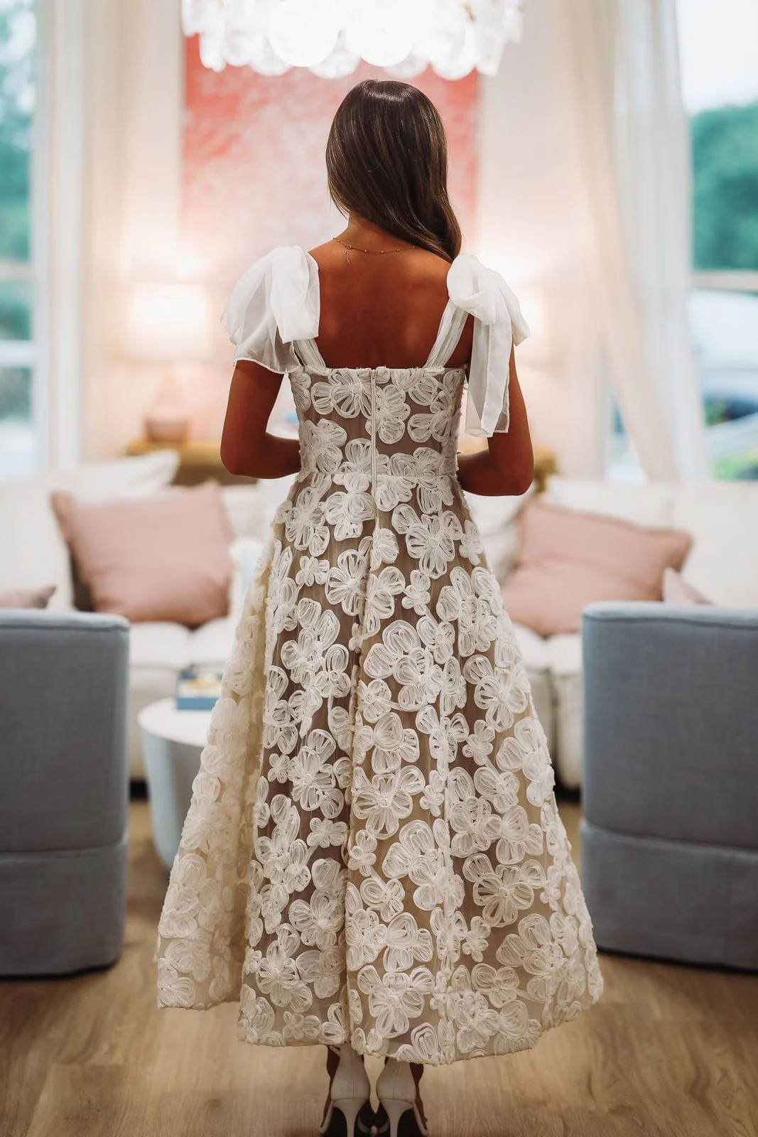 I'm Enchanting Midi Dress - Cream - Image 3