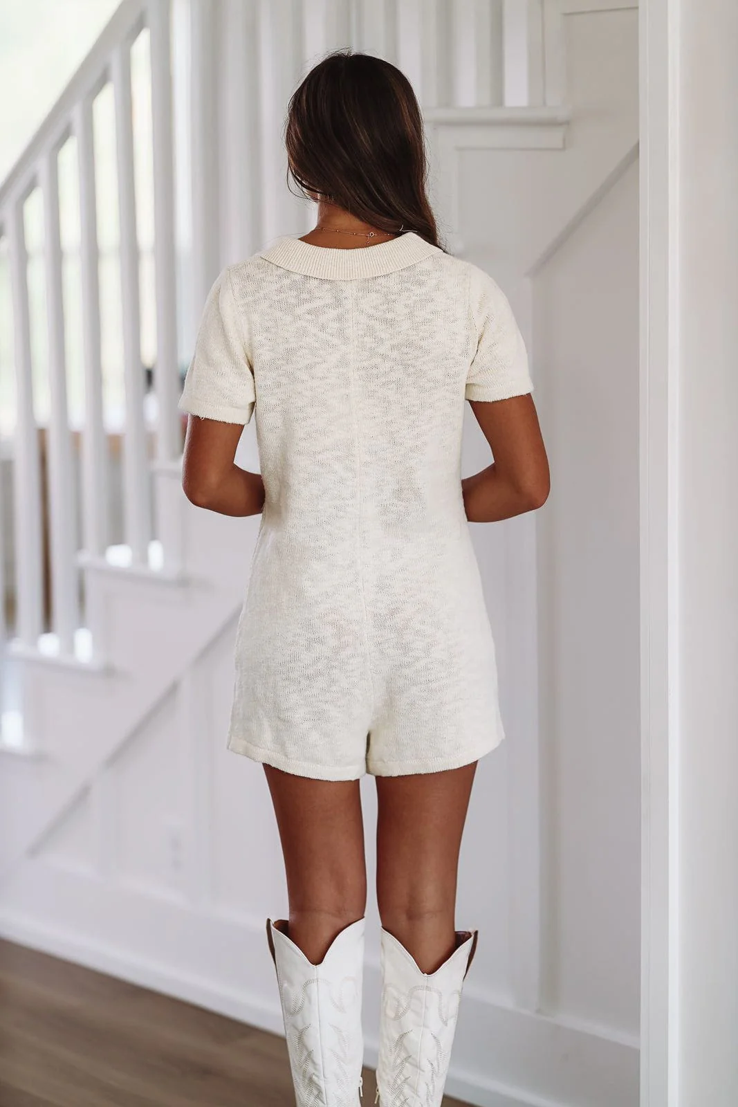 In Great Company Knit Romper - Cream - Image 3