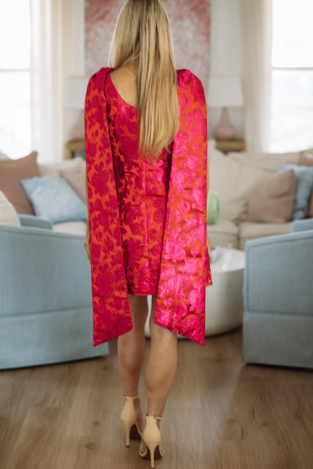 Iron Roses Mini Dress - Pink and Red - Image 4