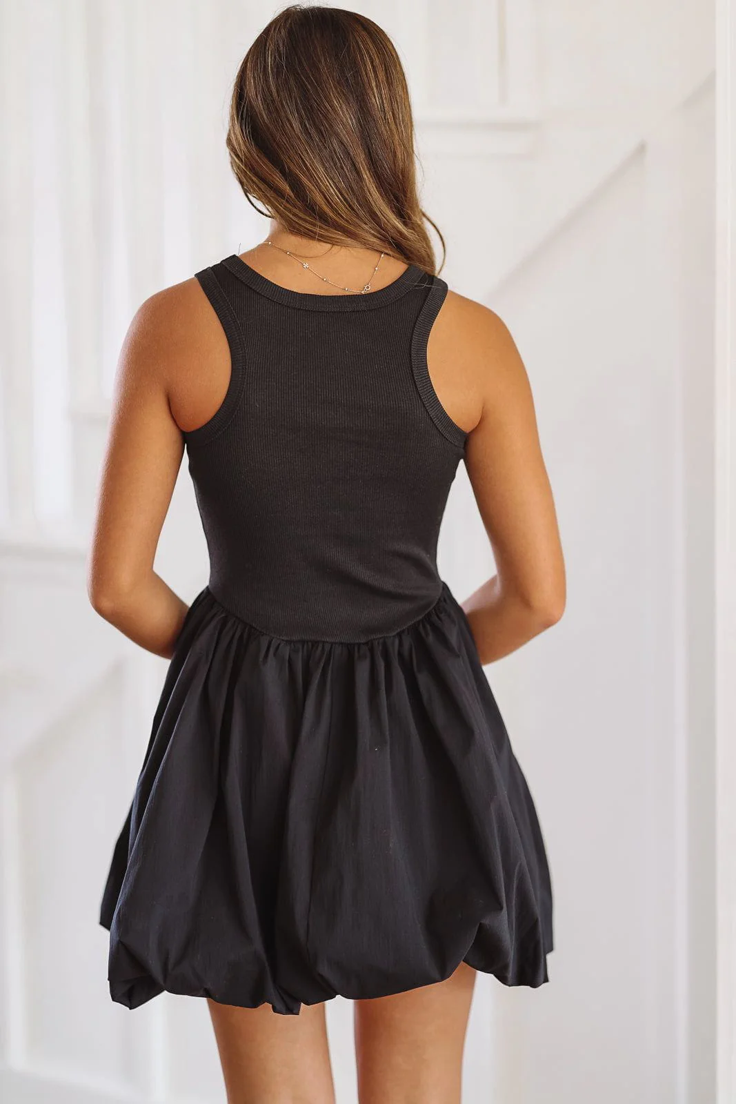 Just Stopping By Mini Dress - Black - Image 3