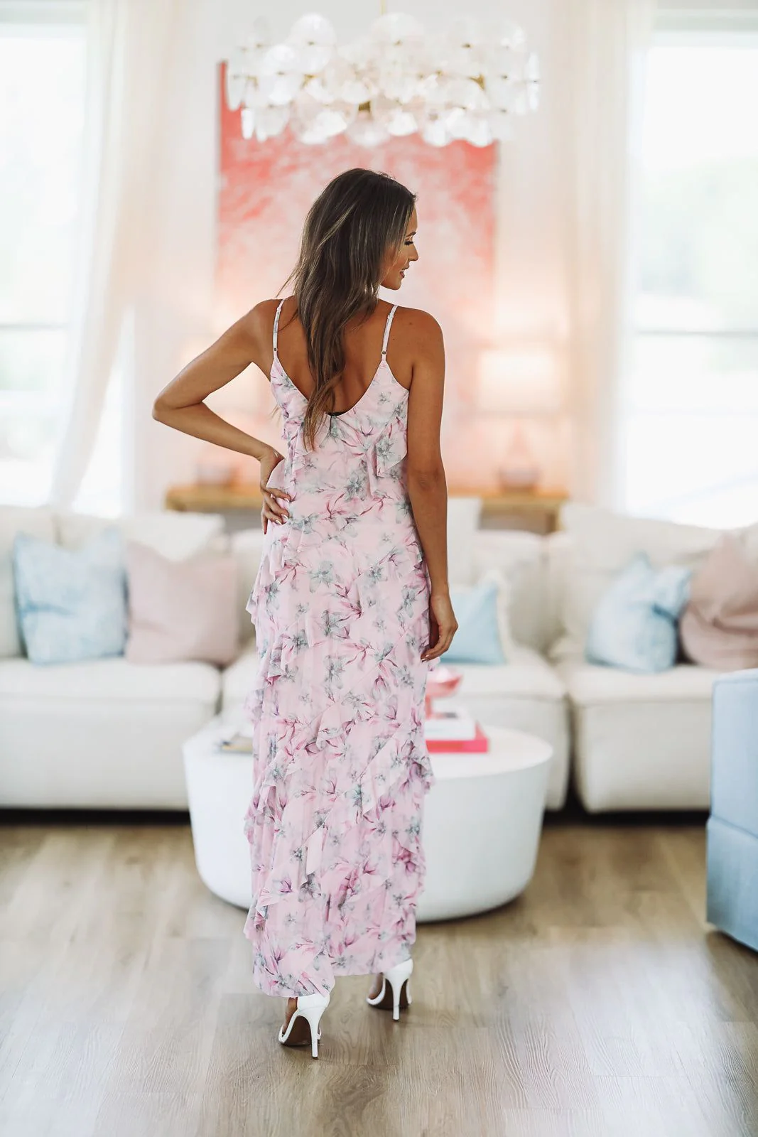Keeping Up Floral Maxi Gown - Pink Lavender - Image 4