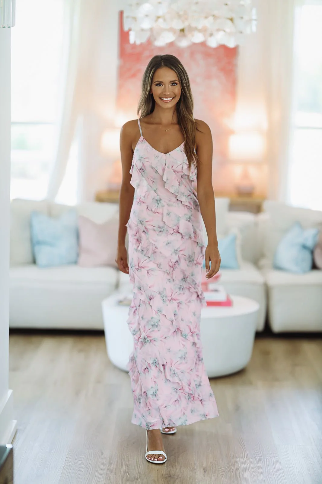 Keeping Up Floral Maxi Gown - Pink Lavender - Image 5