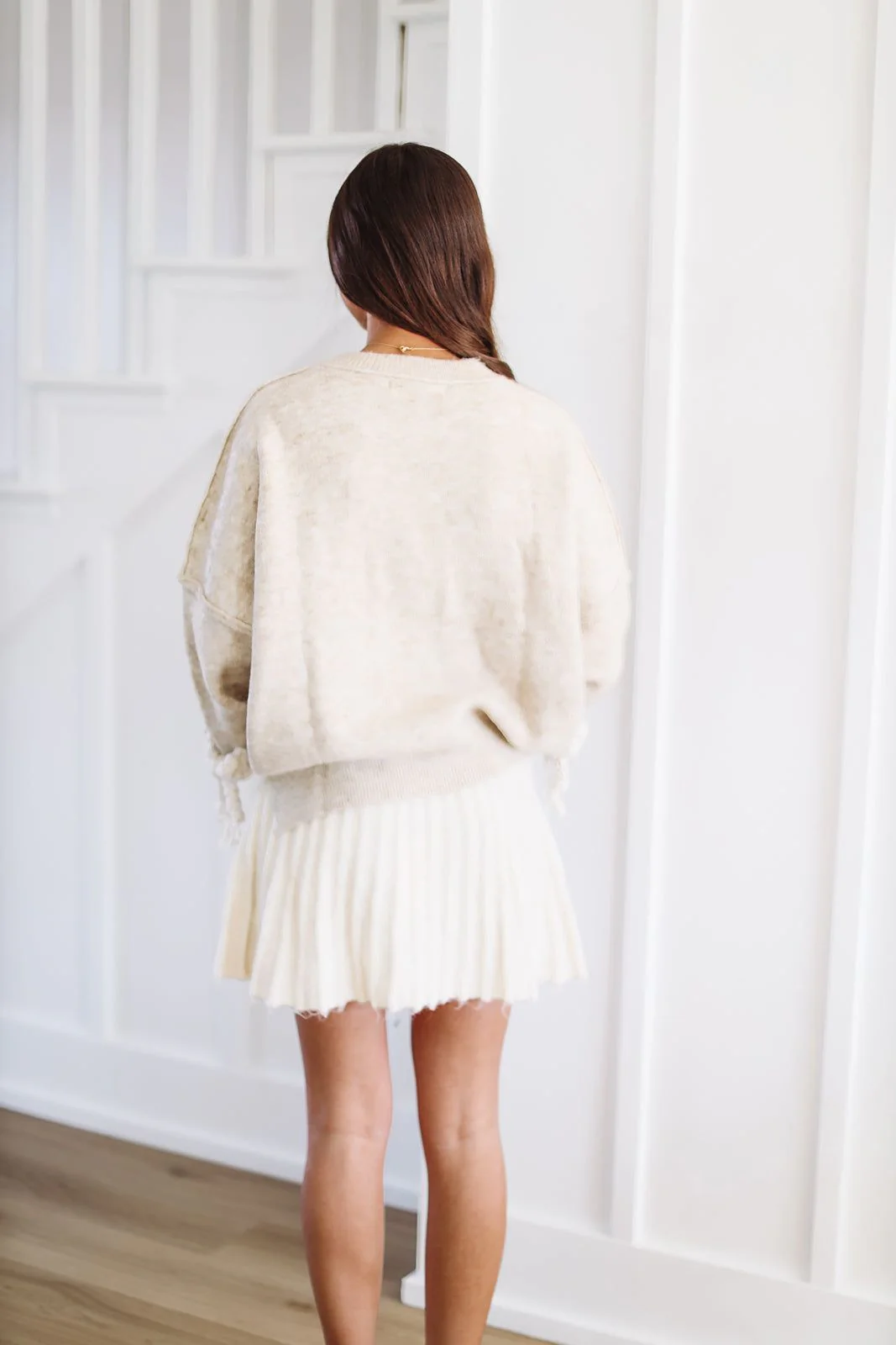 Knit Love Mini Skirt - Cream (FINAL SALE) - Image 3