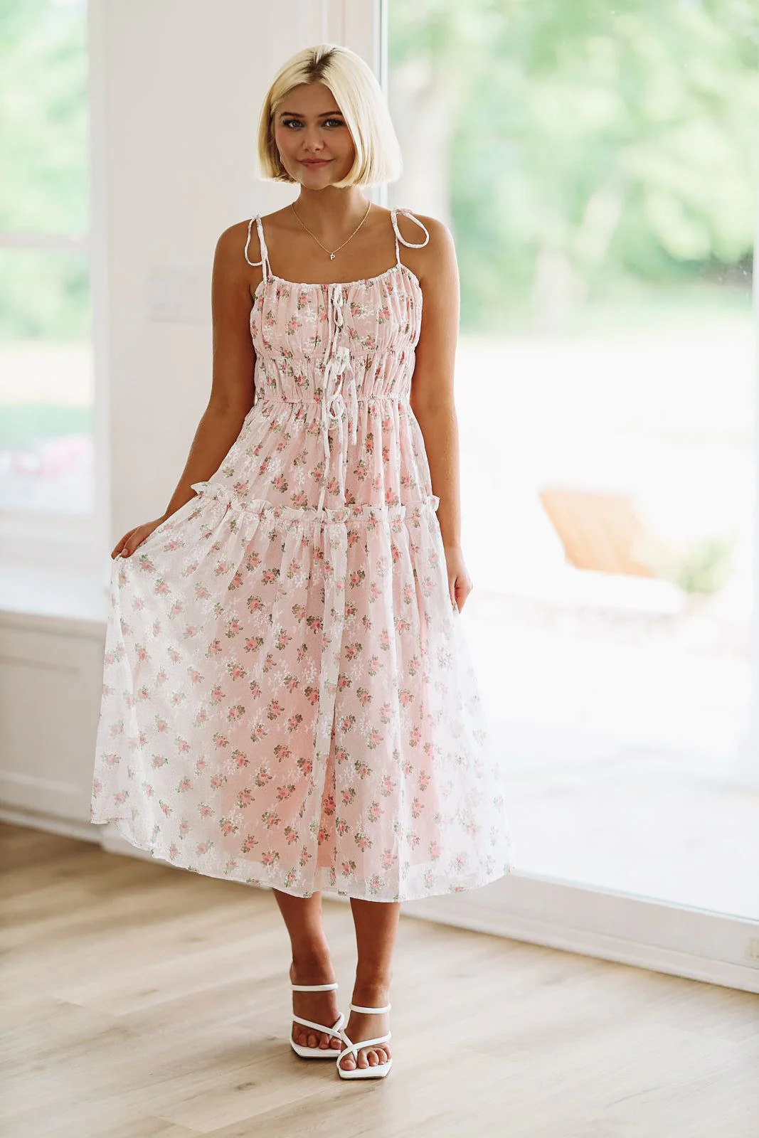 L-Z Day Midi Dress - Pink - Image 4