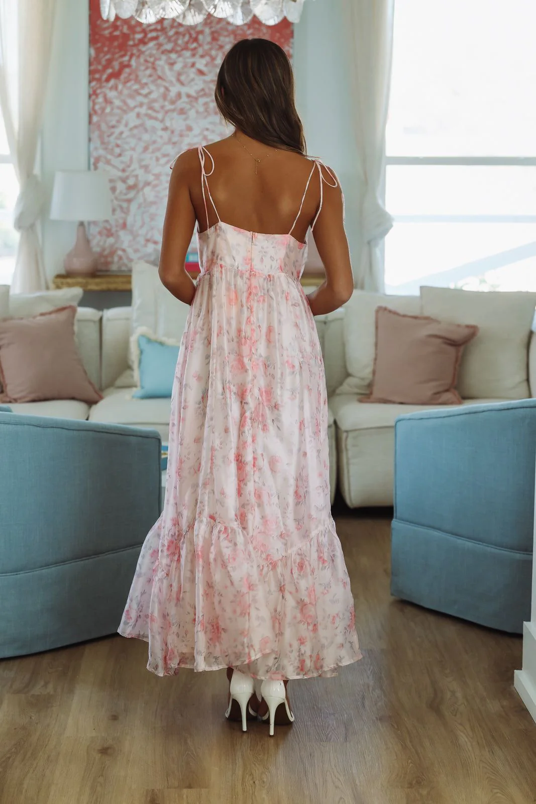 Last Night's Letter Maxi Dress - Pink - Image 4