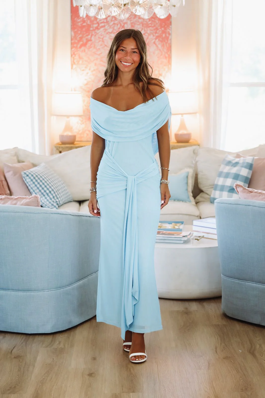 Lavish Maxi Dress - Light Blue - Image 4