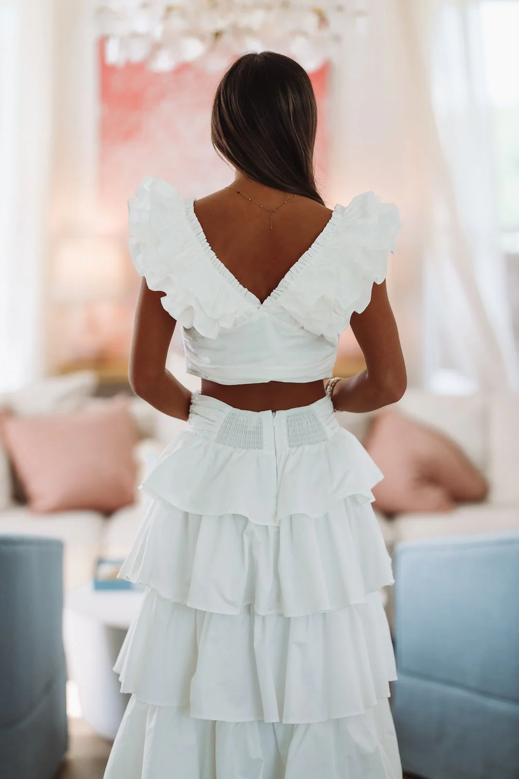 Lemon Zest Maxi Skirt - White - Image 3