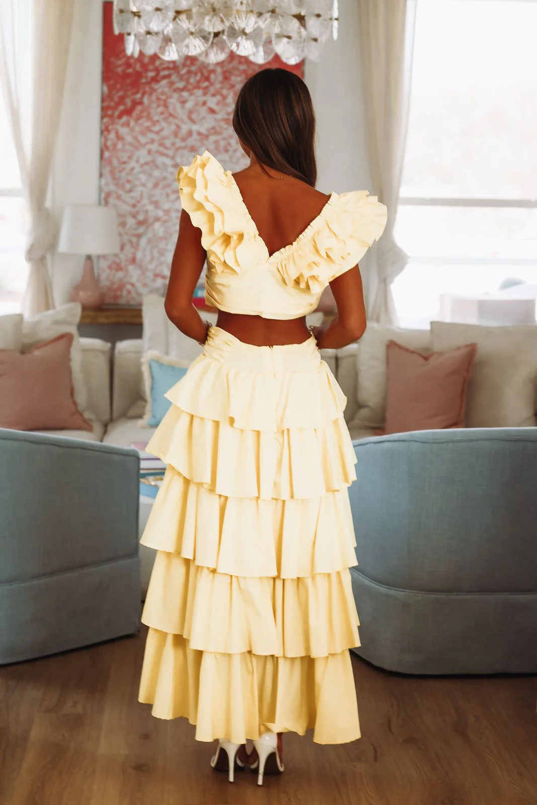 Lemon Zest Maxi Skirt - Yellow - Image 3