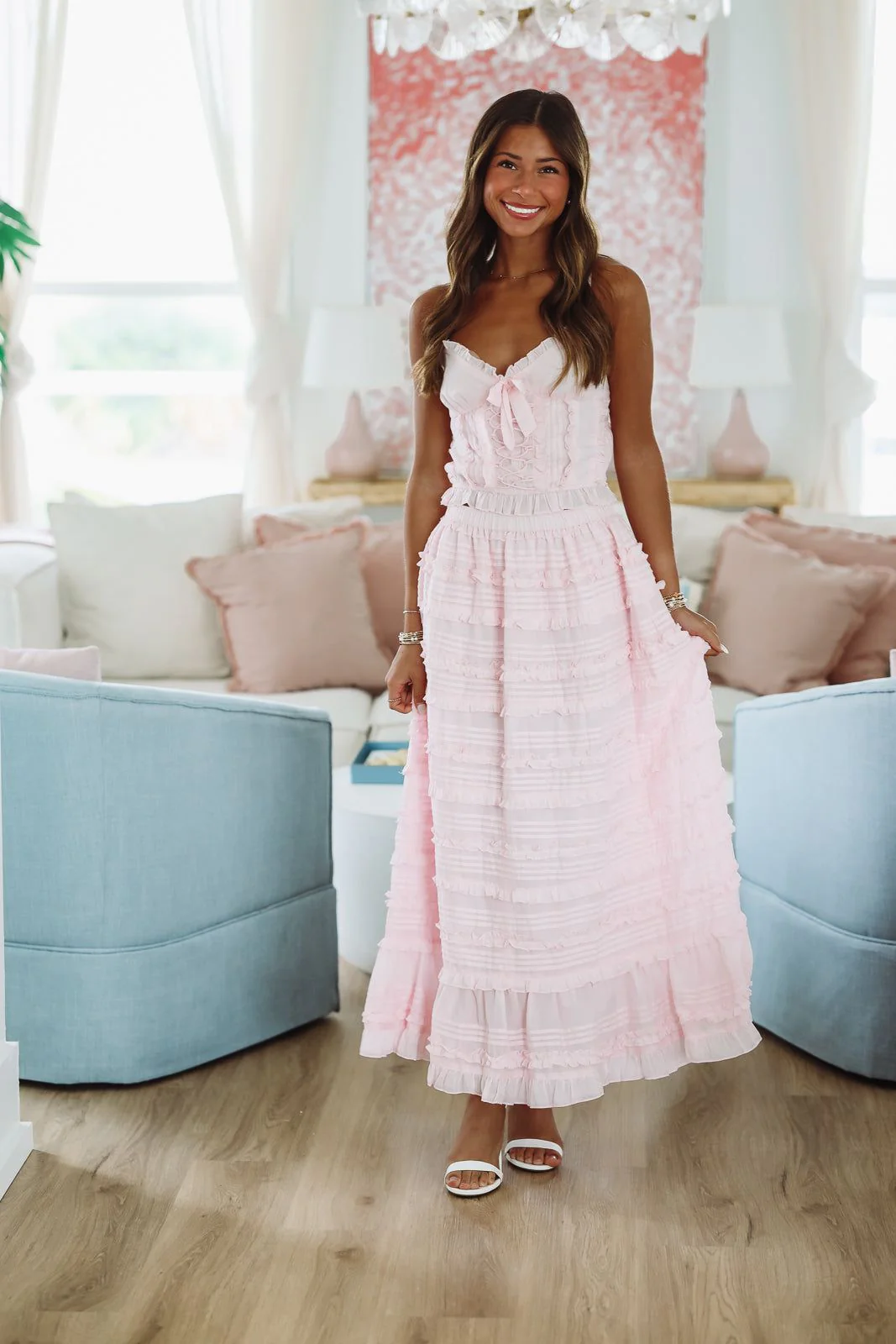 Lili Top and Maxi Skirt Set by Amy Jane London - Pink - Image 5