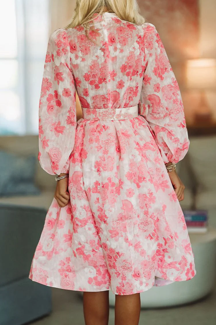 Look in Your Eyes Midi Dress - Pink - Image 3