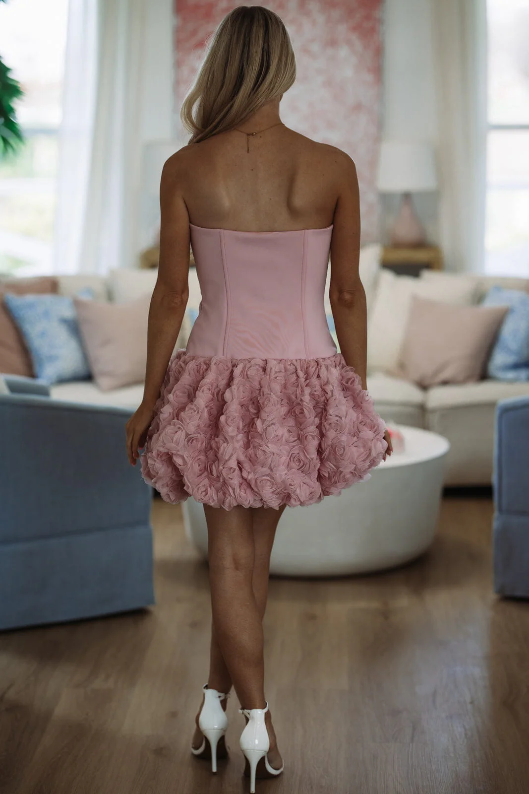 Madelena Mini Dress by Line and Dot - Rose Lavender - Image 2
