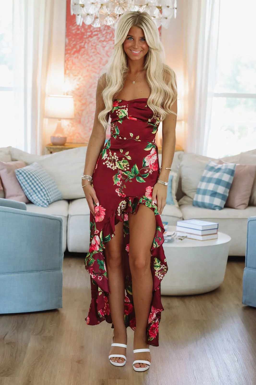 Mesmerized in Merlot Maxi Dress - Burgundy - Image 2