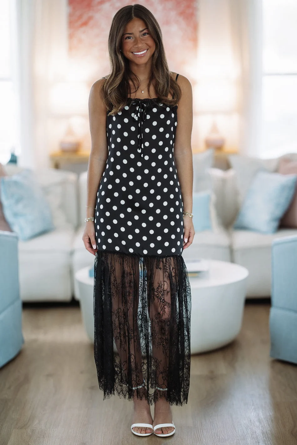 Midnight Lace Maxi Dress - Black