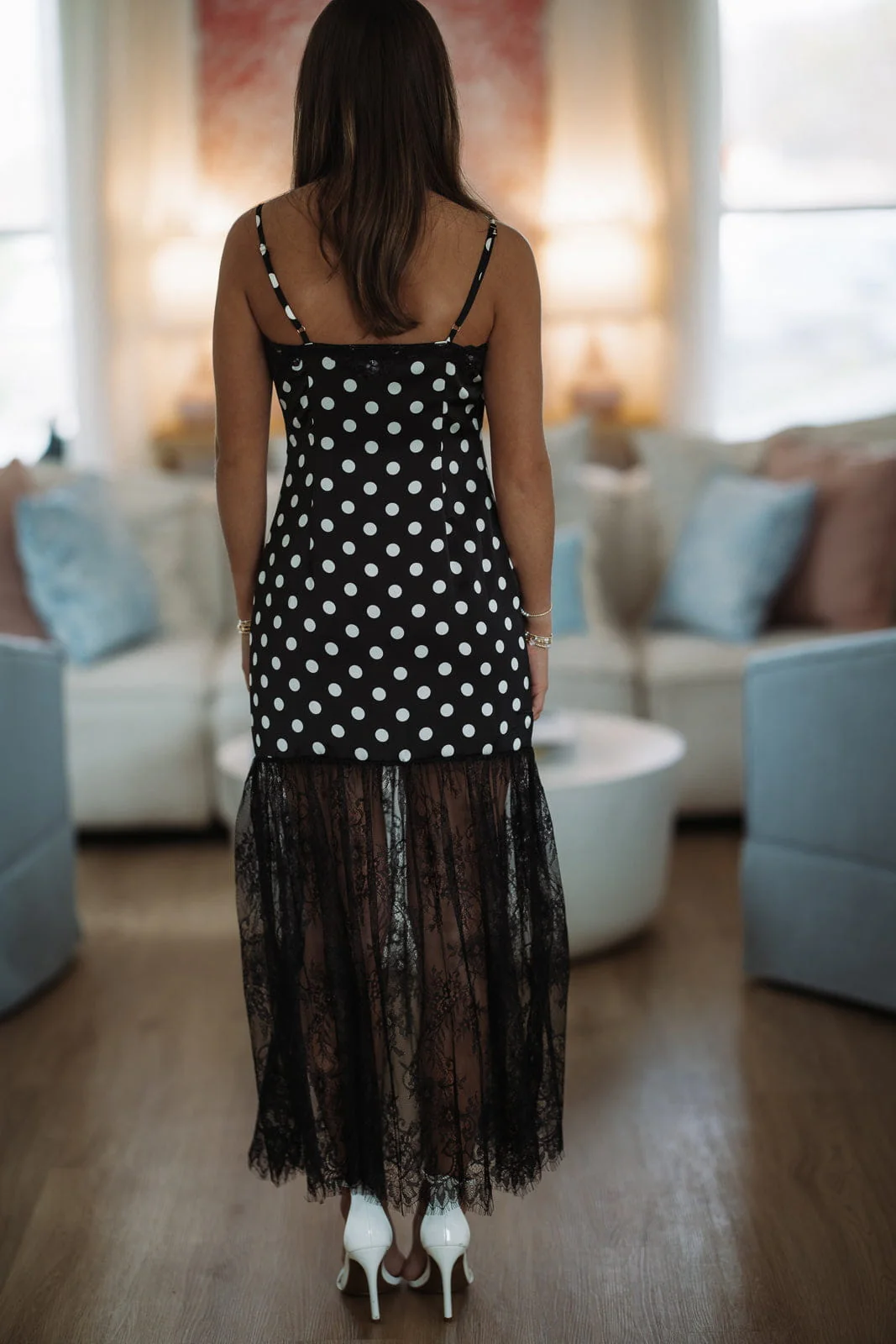 Midnight Lace Maxi Dress - Black - Image 4