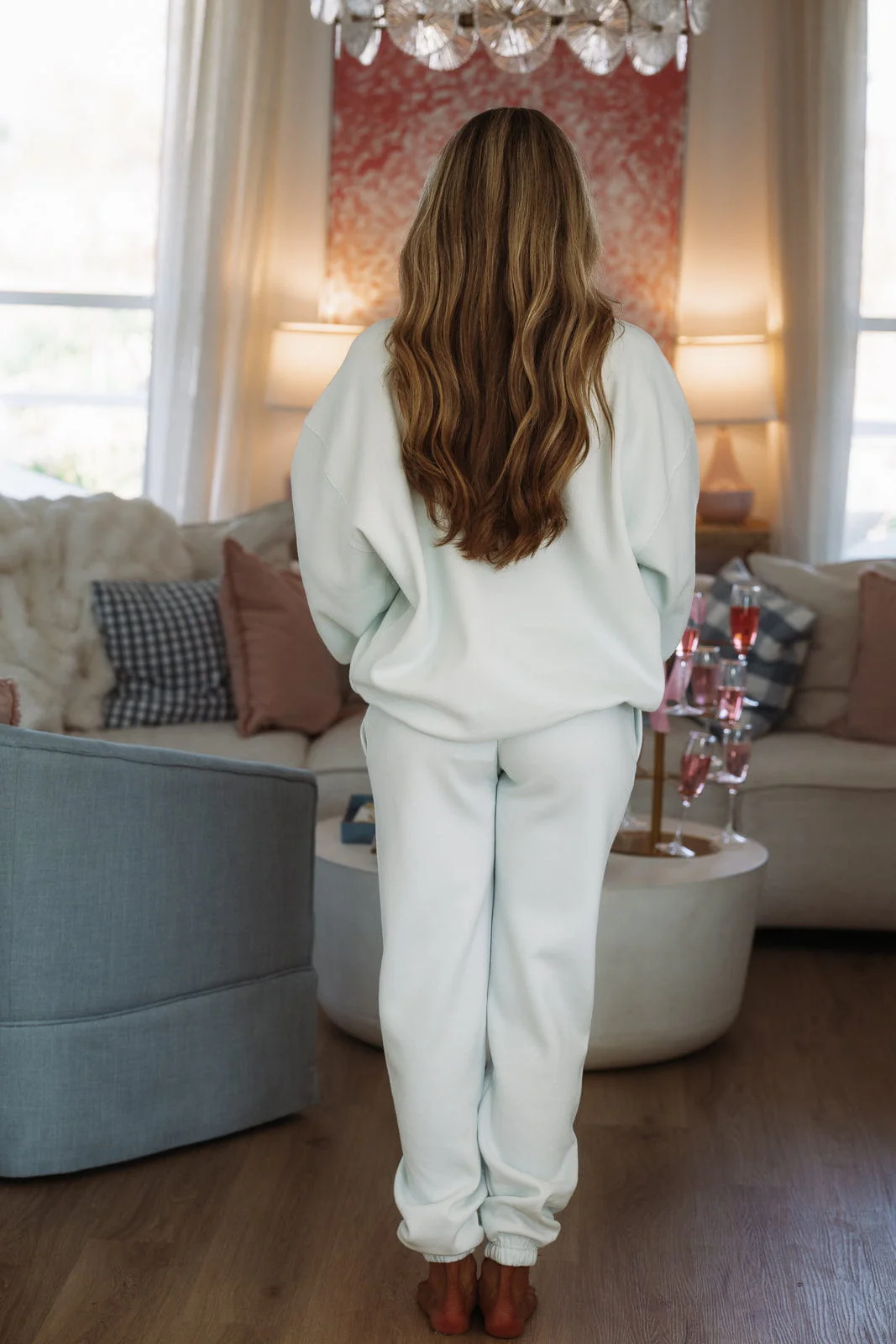 Miss You Jogger Sweatpants - Light Blue - Image 3