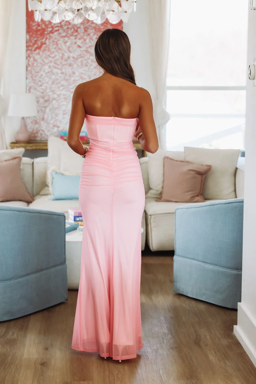 Peony Pink Maxi Dress - Pink - Image 3