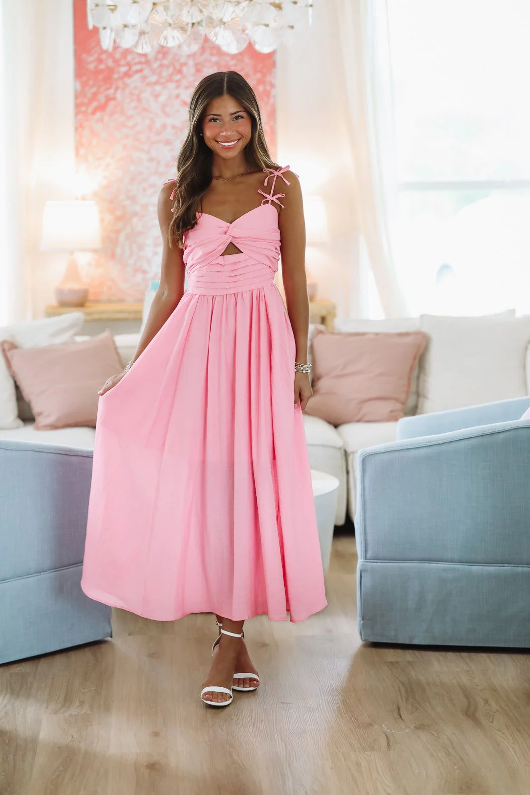 Pink Paradise Maxi Dress - Pink - Image 4