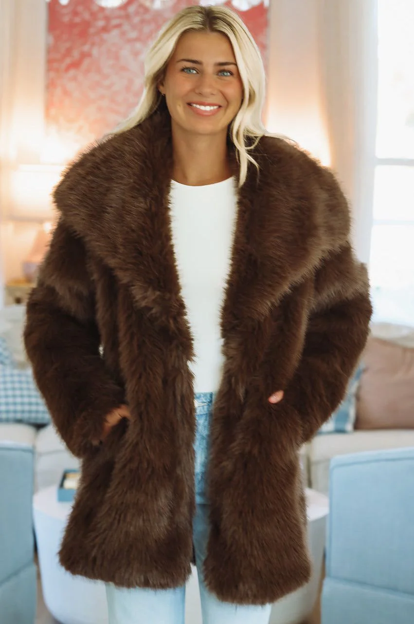 Polar Glow Coat - Brown