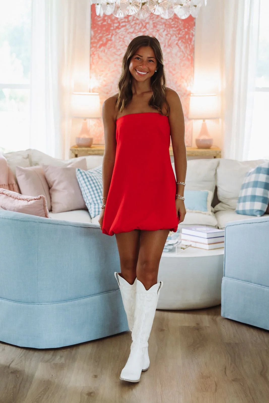 Rally On Mini Dress - Red - Image 2