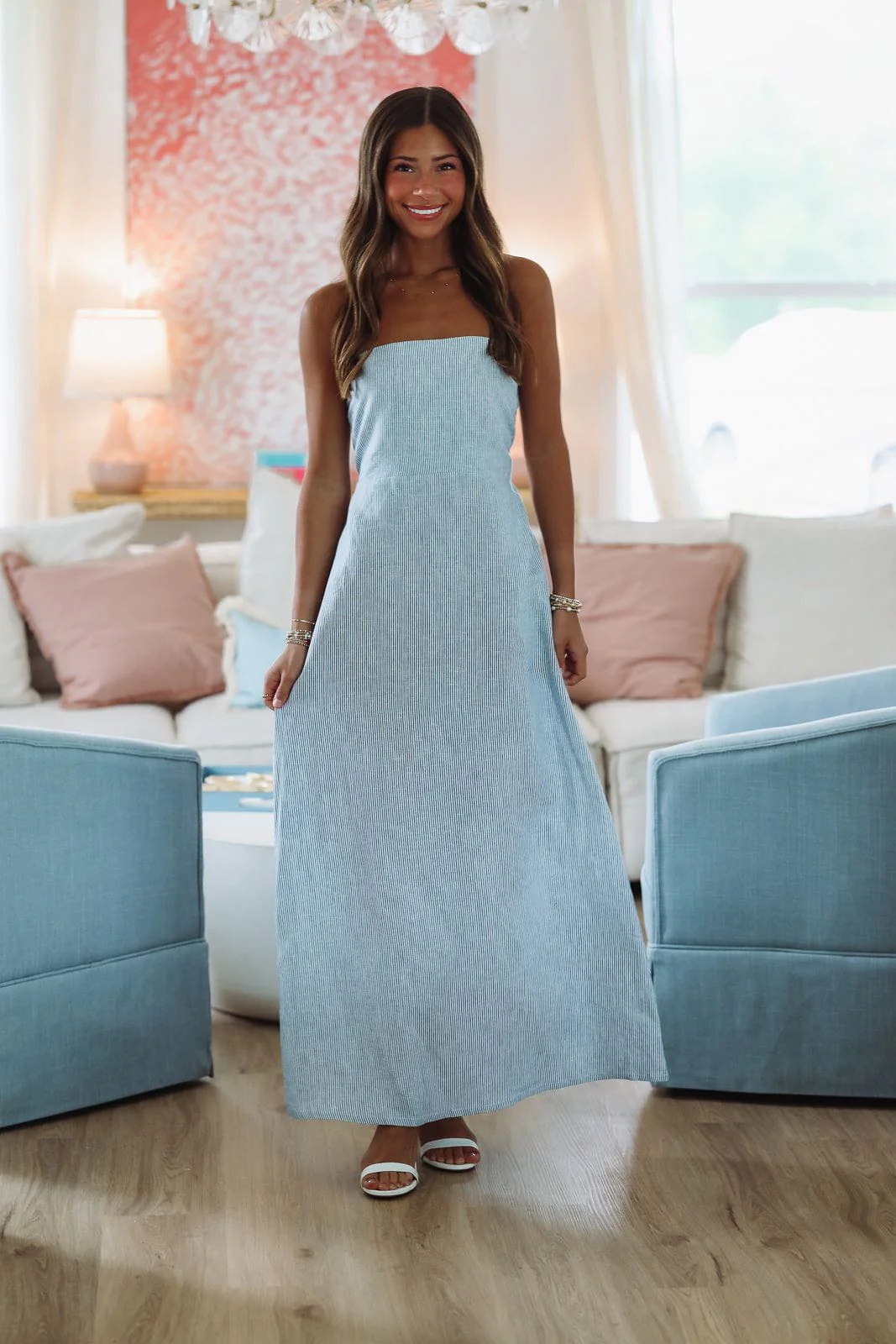 Regency Maxi Dress - Navy - Image 3
