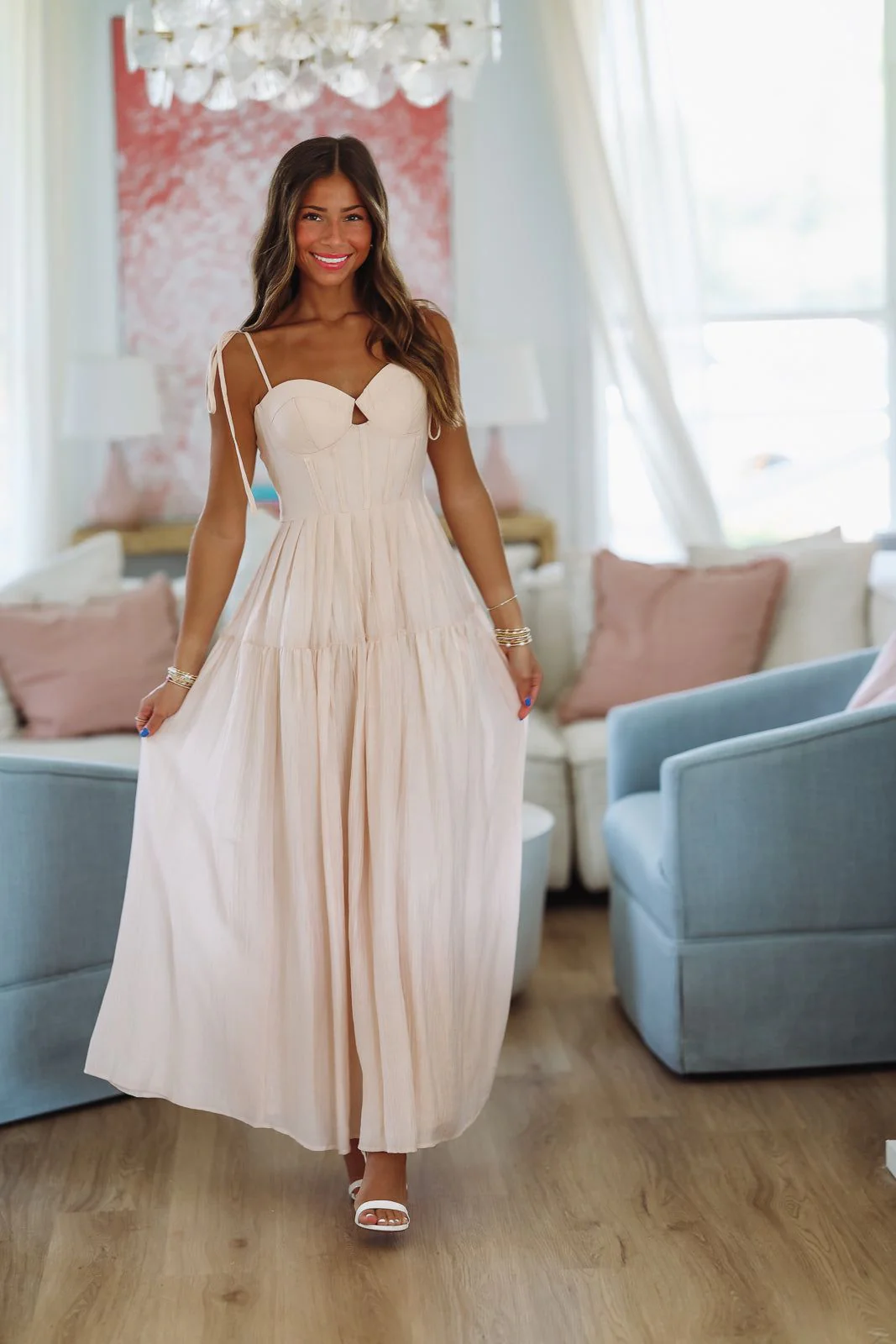 Rosé All Season Maxi Dress - Blush Pink - Image 4