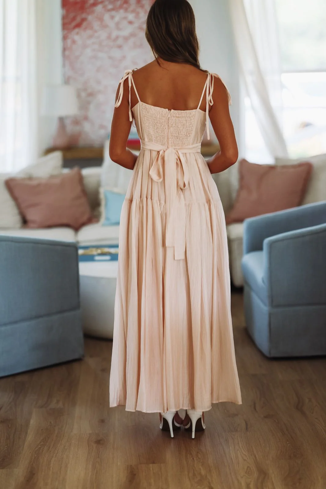 Rosé All Season Maxi Dress - Blush Pink - Image 6