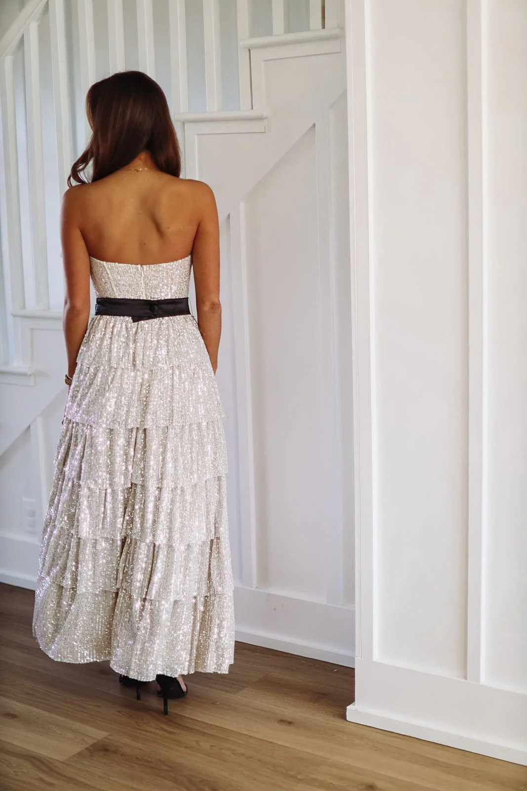 Set on Forever Maxi Dress - Silver (FINAL SALE) - Image 4
