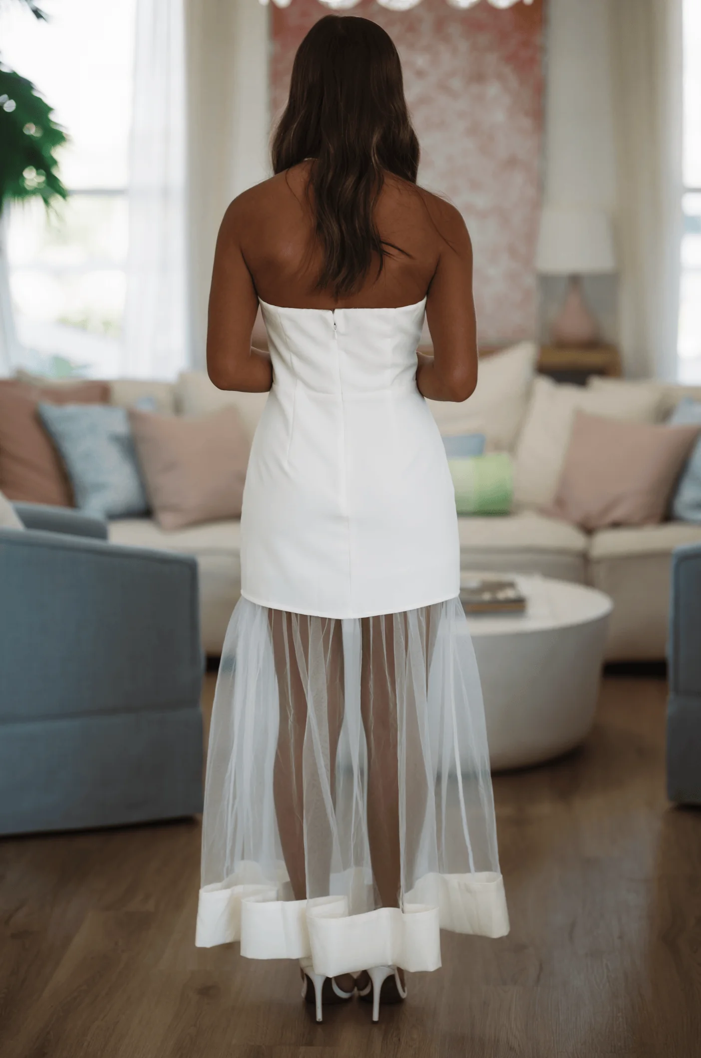 Sheer Excitement Maxi Dress - White - Image 2