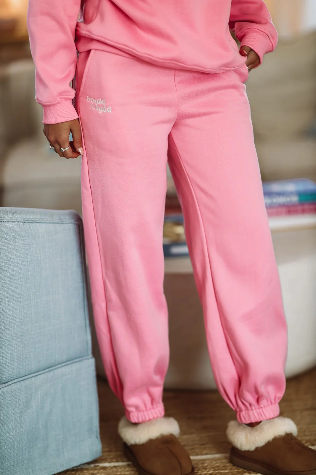 Stupid Cupid Sweatpants - Pink - Image 2