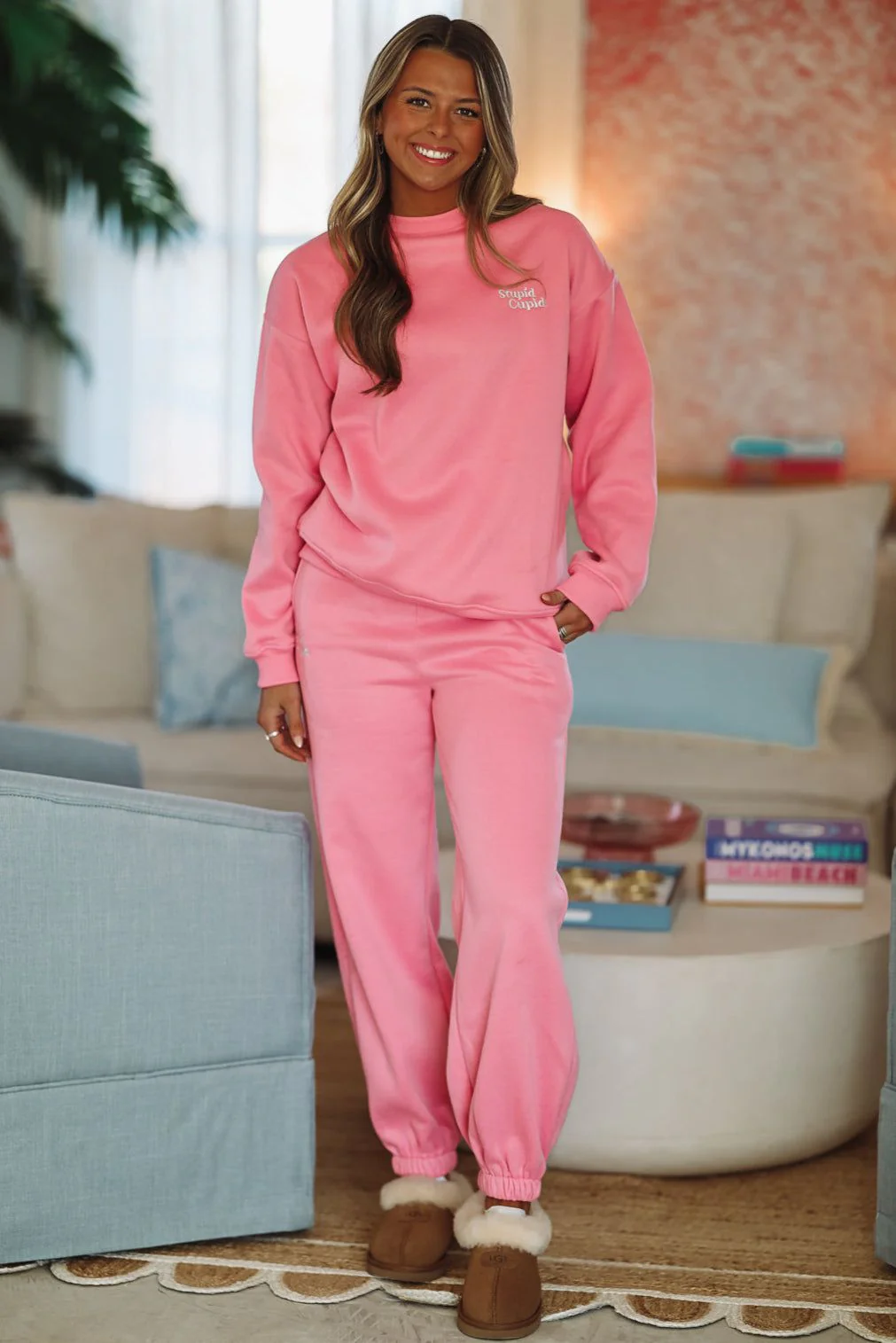 Stupid Cupid Sweatshirt - Pink