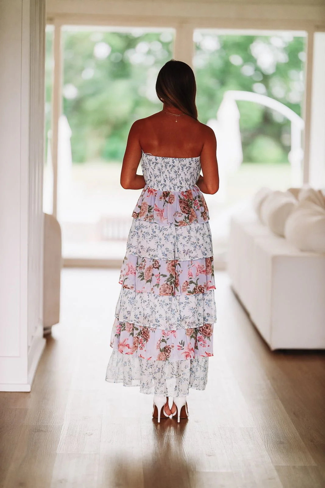 Sunlight Spotlight Maxi Dress - Ivory, Light Blue, Lavender - Image 4
