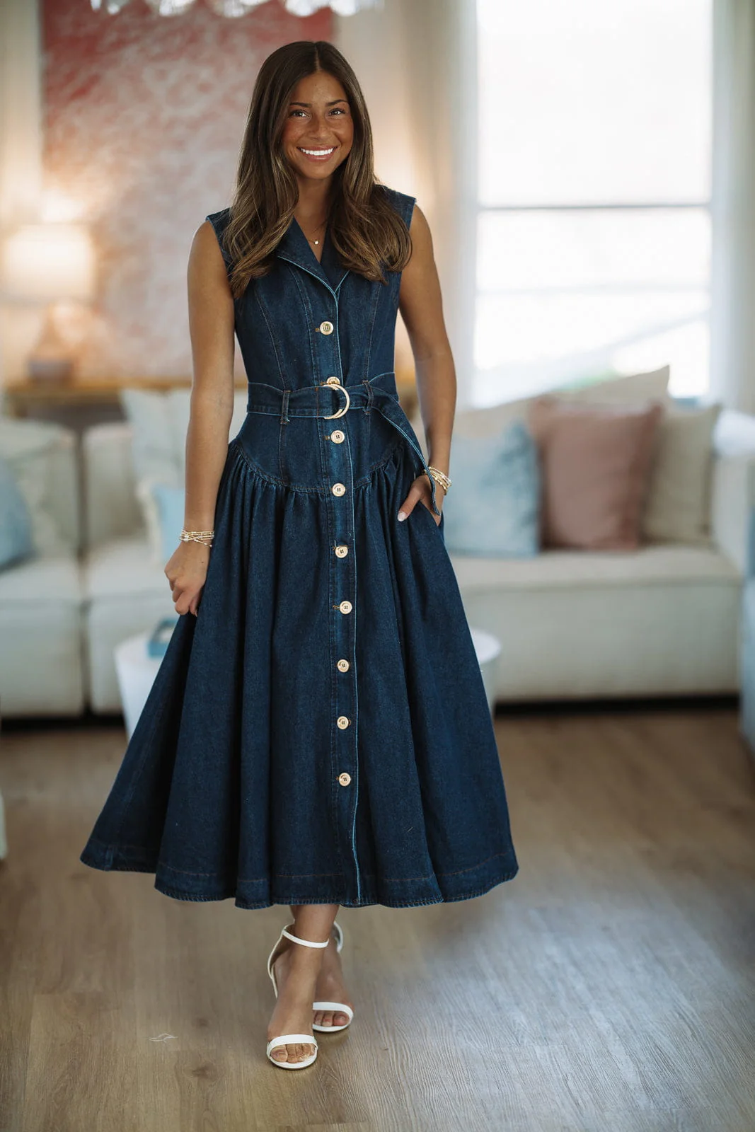 Tennessee Sunsets Maxi Dress - Dark Denim - Image 3