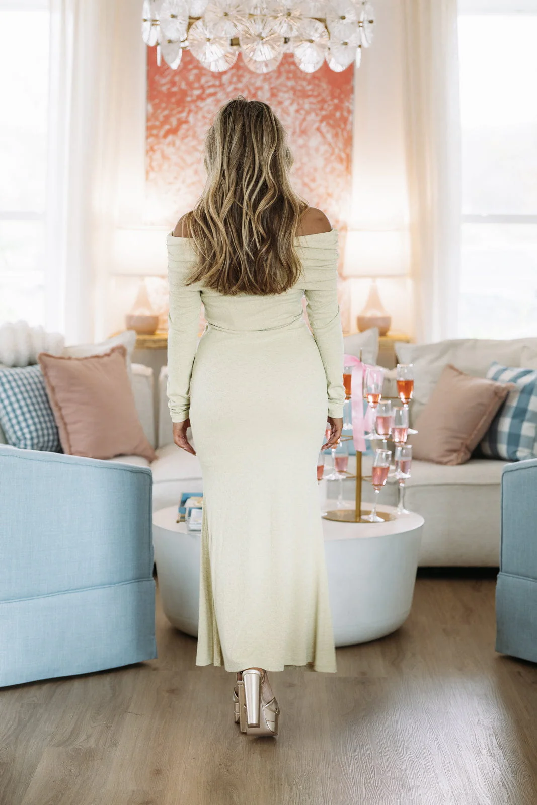 Testing The Waters Maxi Dress - Light Sage - Image 3