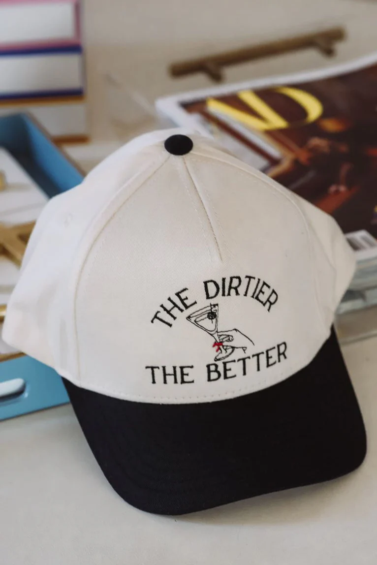 The Dirtier the Better Two Toned Snapback Hat - Beige and Black