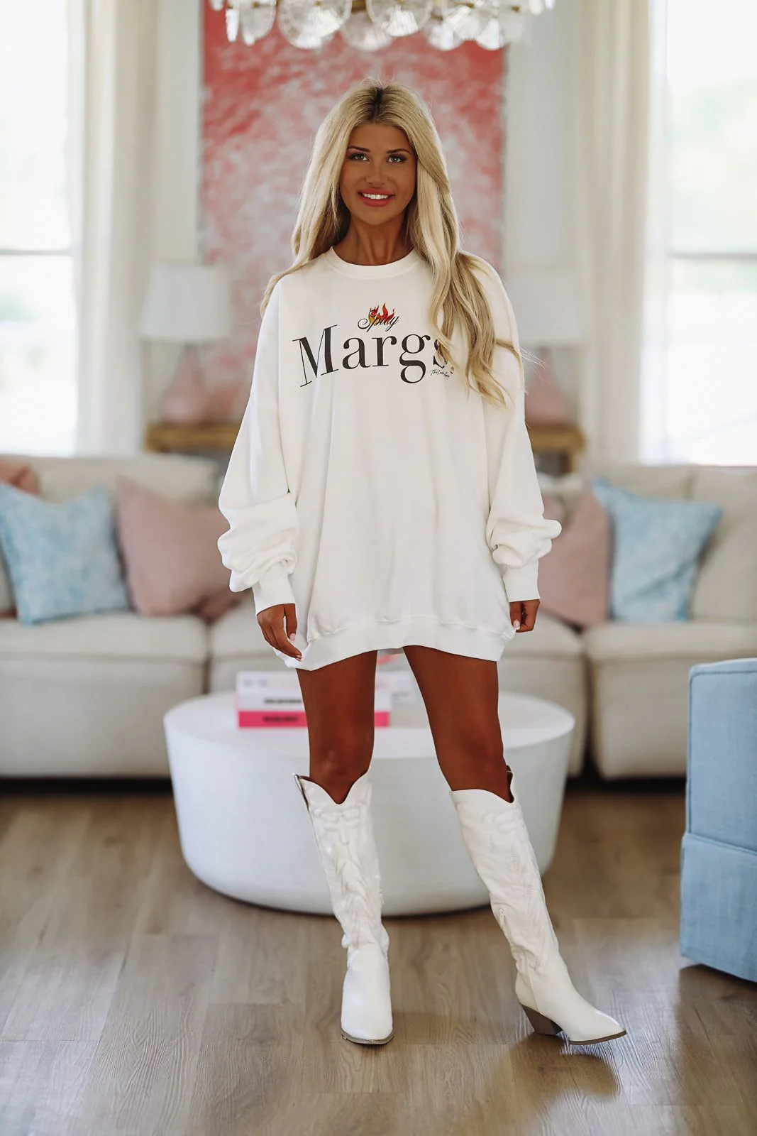 The Laundry Room Spicy Margs Jumper Pullover - White - Image 2