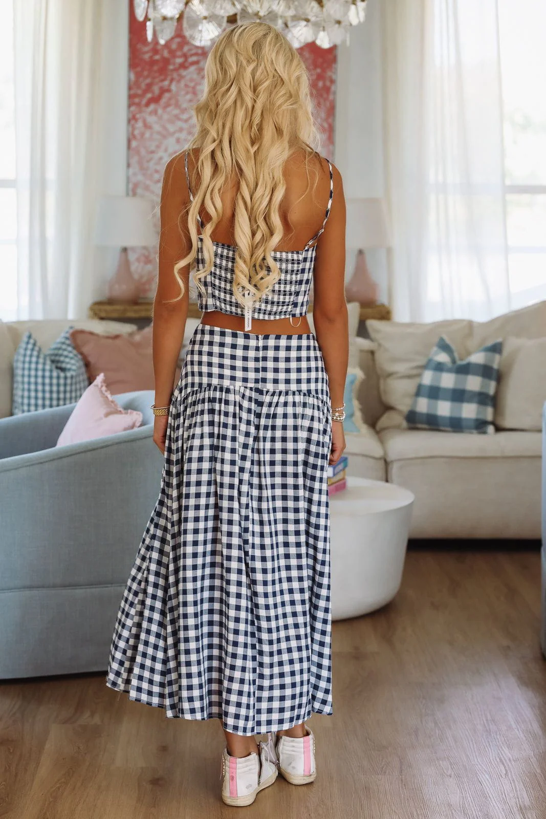 Trophy Time Maxi Skirt - Navy and White - Image 4
