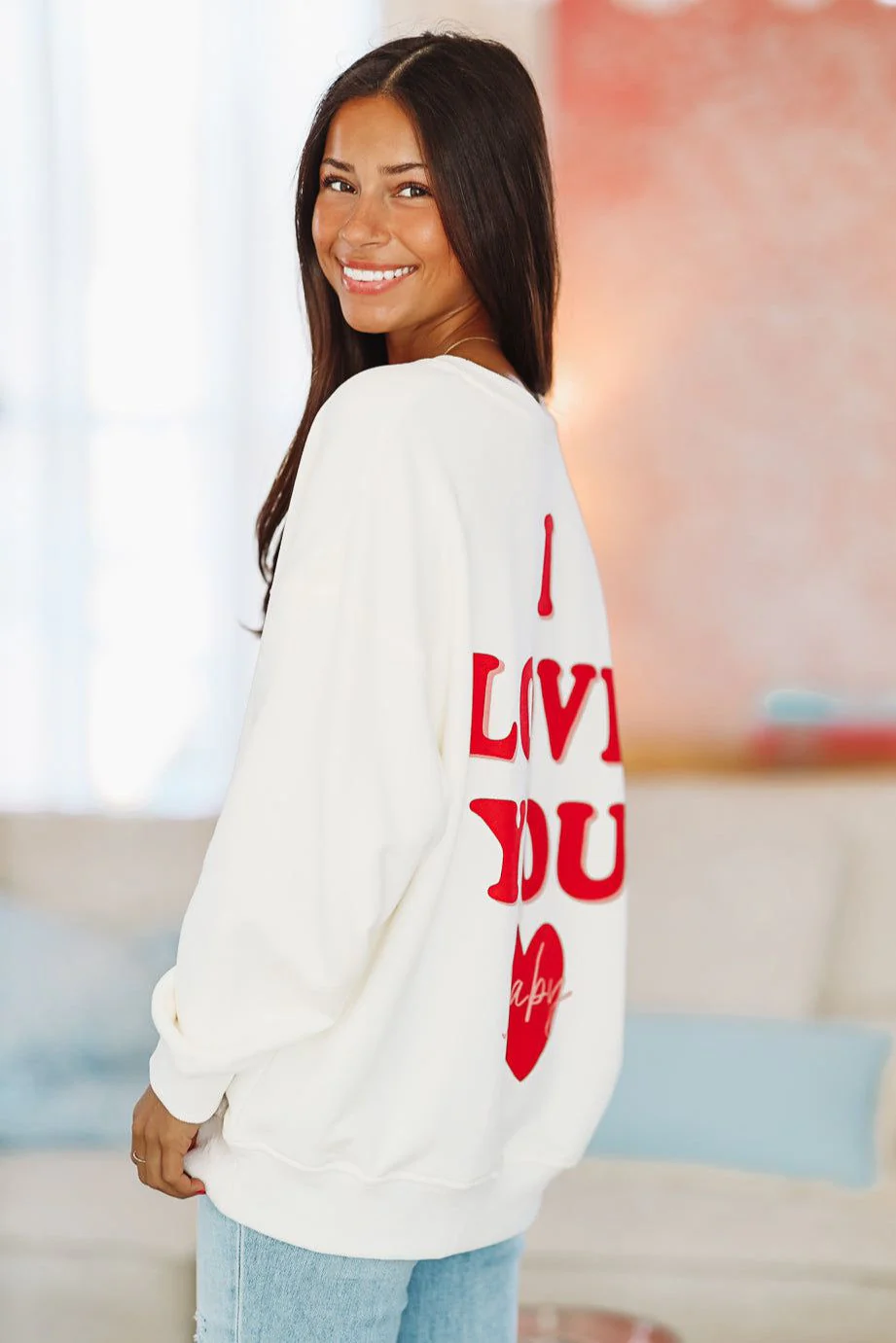 True Love Sweatshirt - Cream