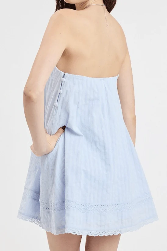 Twirl Me Mini Dress - Blue - Image 3