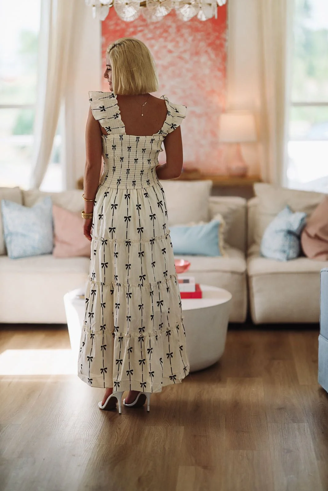 UnBowlieveable Maxi Dress - Cream and Black - Image 3