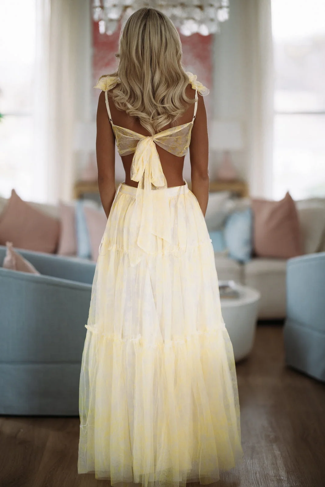 Unfolded Petals Maxi Dress - Yellow - Image 3