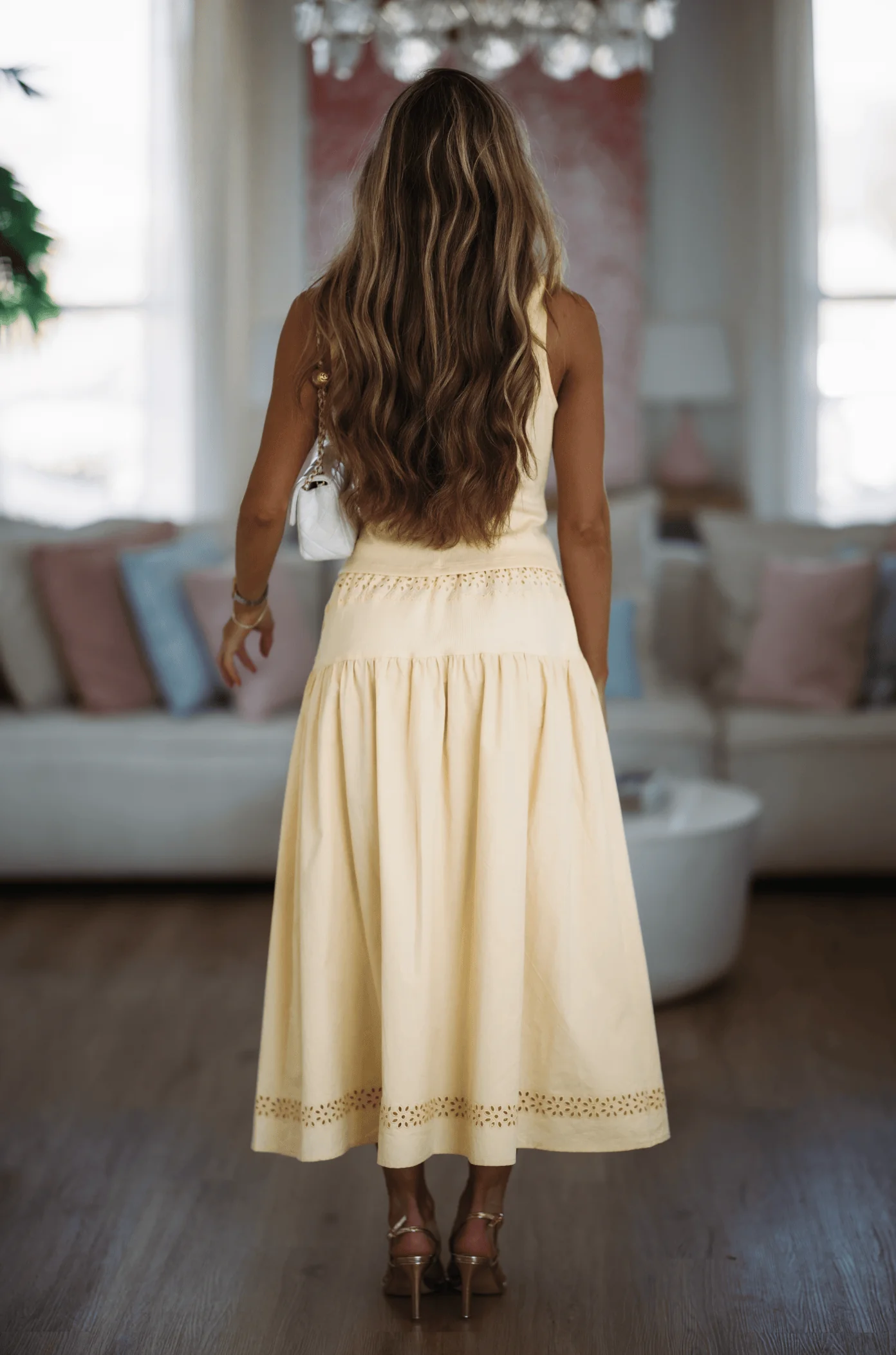 Waverly Vest Top - Light Yellow - Image 3