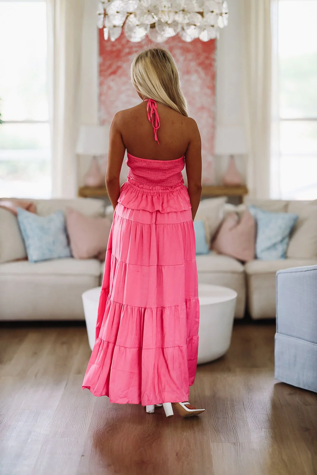 Whisk Me Away Maxi Gown Dress - Pink - Image 3