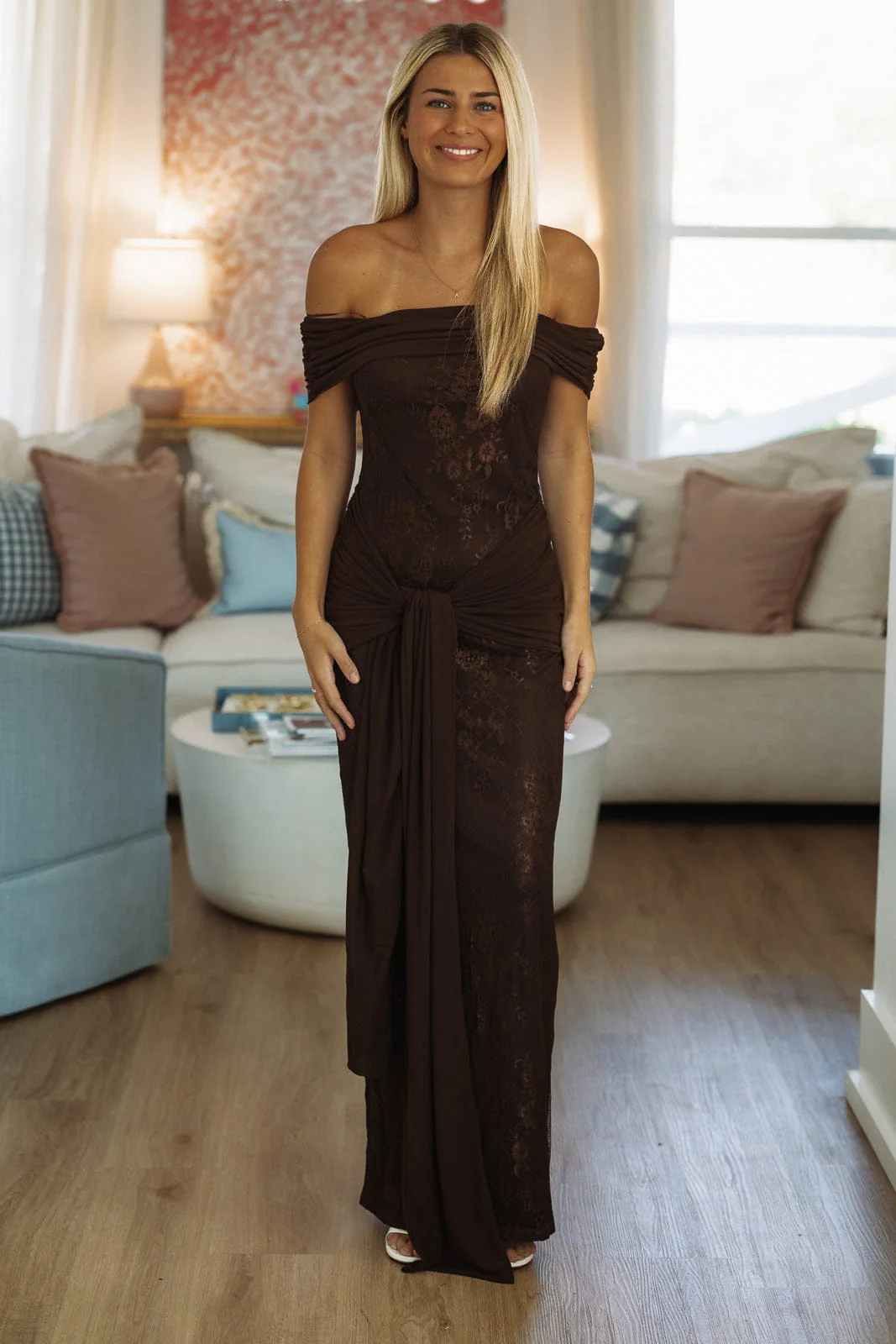 Xendra Maxi Dress - Brown - Image 2