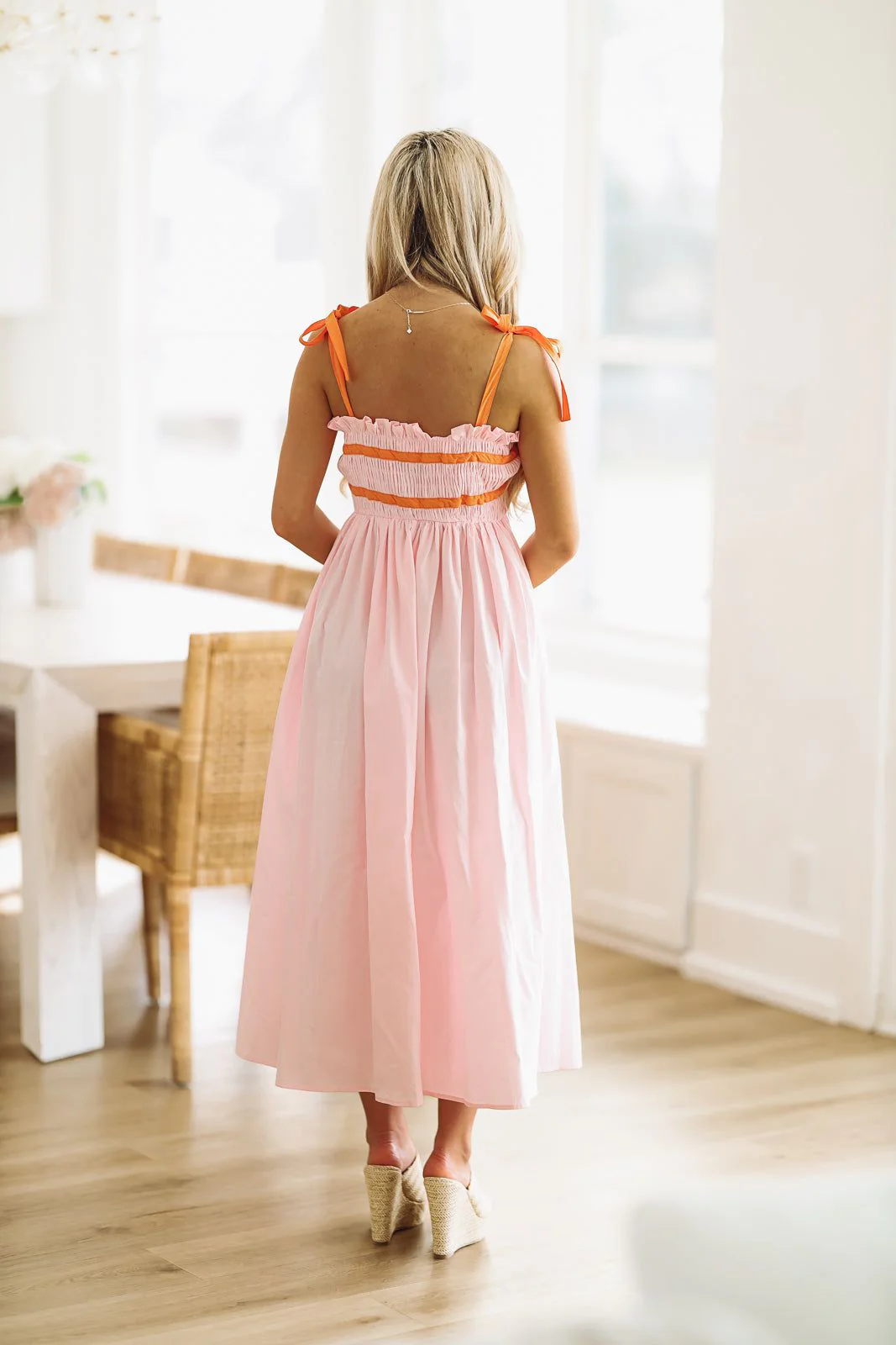 Your Crush Midi Dress - Pink and Orange - Image 4